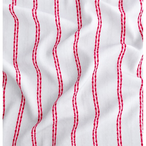 European Woven Viscose, Oeko-Tex, Running Stitch White
