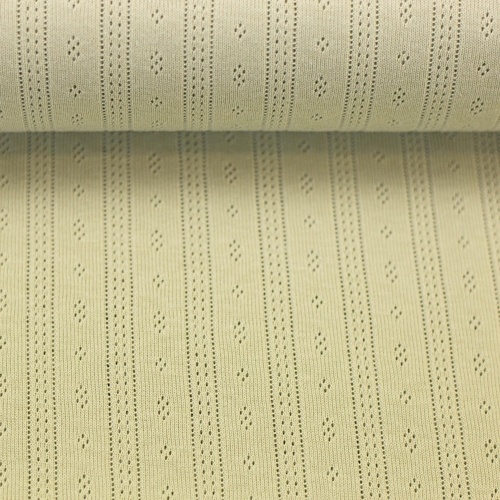 *REMNANT 131cm* European Cotton Pointelle Jersey Knit, Oeko-Tex, Pistachio