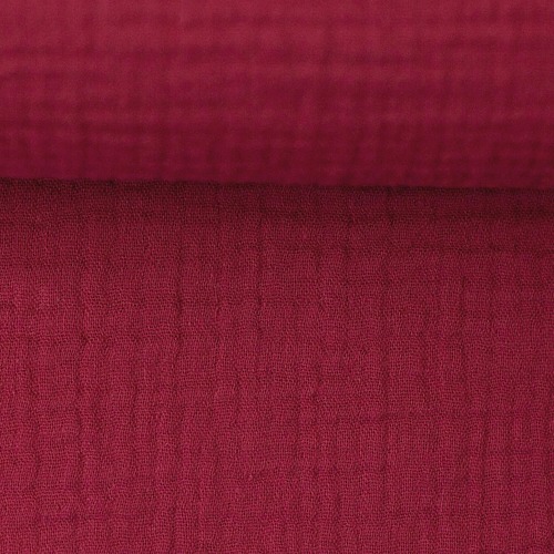 *REMNANT 108cm* European Double Gauze, Oeko-Tex, Garnet