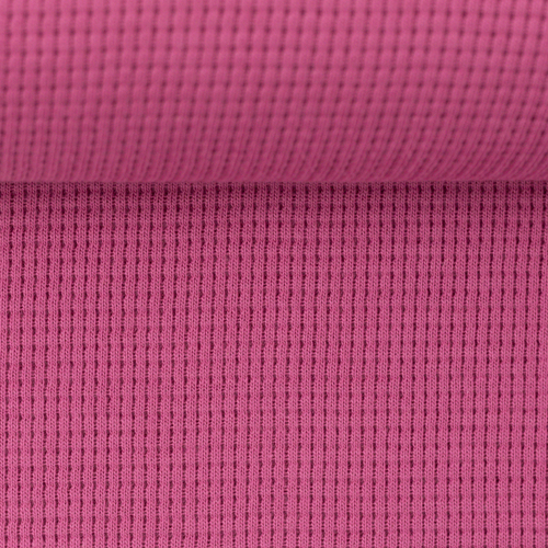 *REMNANT 67cm* European Classic Waffle Knit, Oeko-Tex, Light Berry
