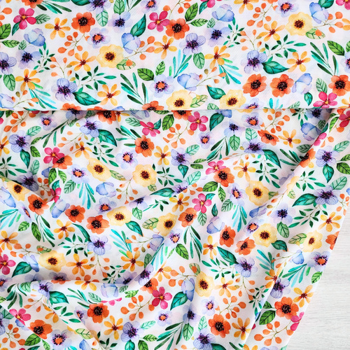*REMNANT 170cm* European Woven Viscose, Oeko-Tex, Meadow White