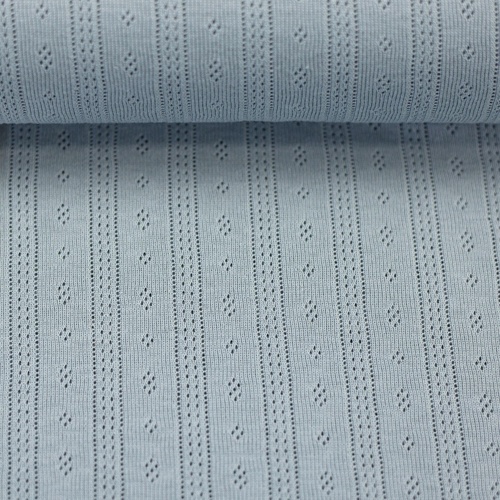 *REMNANT 80cm* European Cotton Pointelle Jersey Knit, Oeko-Tex, Powder