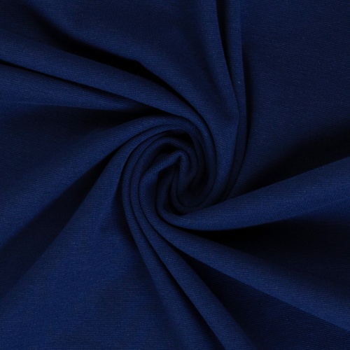 European Cotton Elastane Jersey, Solid, Oeko-Tex, Midnight Blue SS26