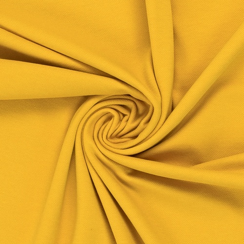 European Textured Polo Cotton Jersey, Oeko-Tex, Golden Hour