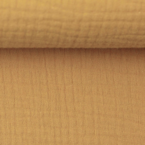 *REMNANT 136cm* European Double Gauze, Oeko-Tex, Caramel Gold