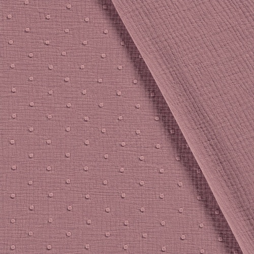 European Double Gauze, Oeko-Tex, Dobby Violet Grape