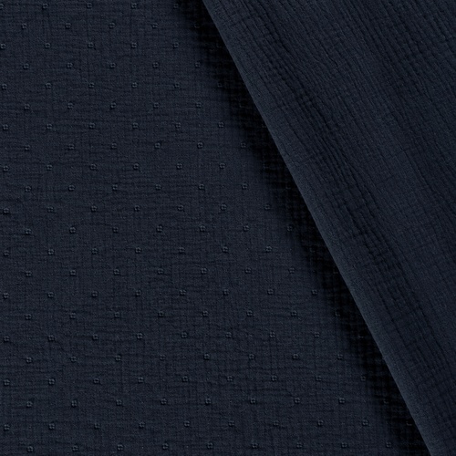 European Double Gauze, Oeko-Tex, Dobby Navy