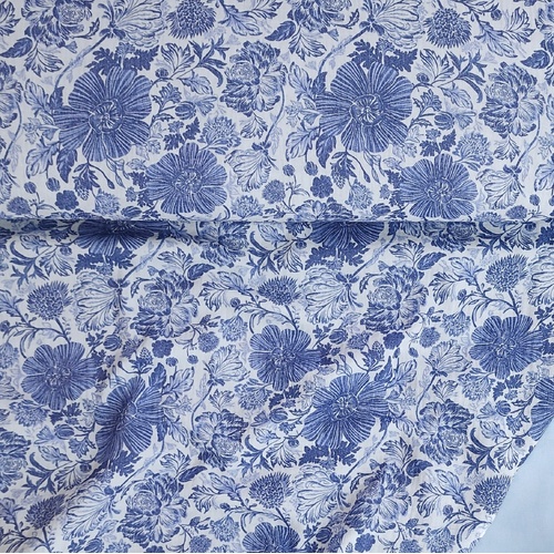 European Double Gauze, Oeko-Tex, Wedgewood Floral