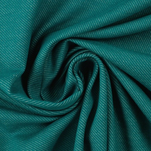 *REMNANT 68cm* European Cotton Elastane Jersey Knit, Oeko-Tex, Denim Look, Petrol