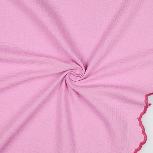 European Double Gauze Scalloped Edge, Pink