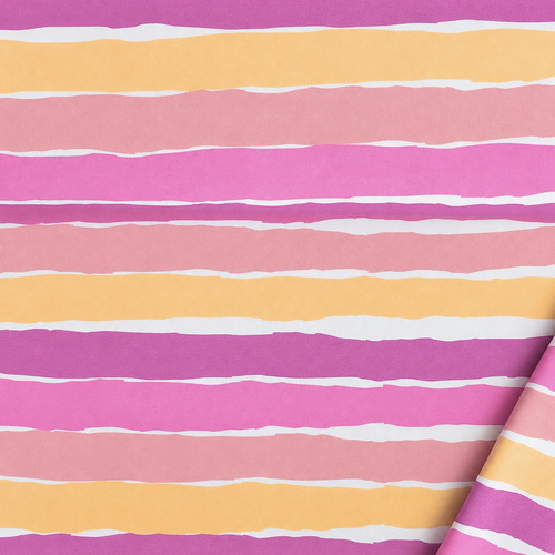 European Cotton Elastane Jersey, Oeko-Tex, Stripey - Sunset Sorbet