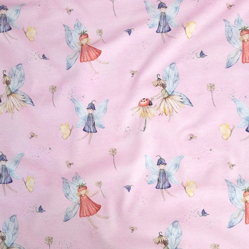 European Cotton Elastane Jersey, Oeko-Tex, Fairy Garden