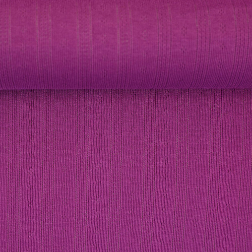 *REMNANT 52cm* European Cotton Pointelle Jersey Knit, Oeko-Tex, Fuchsia
