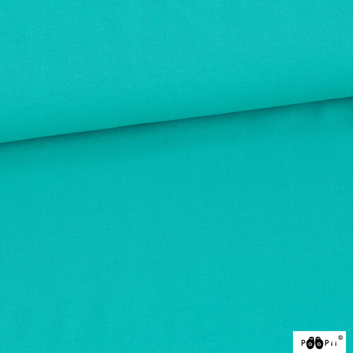 PaaPii Design, GOTS Organic French Terry, Solid, Turquoise