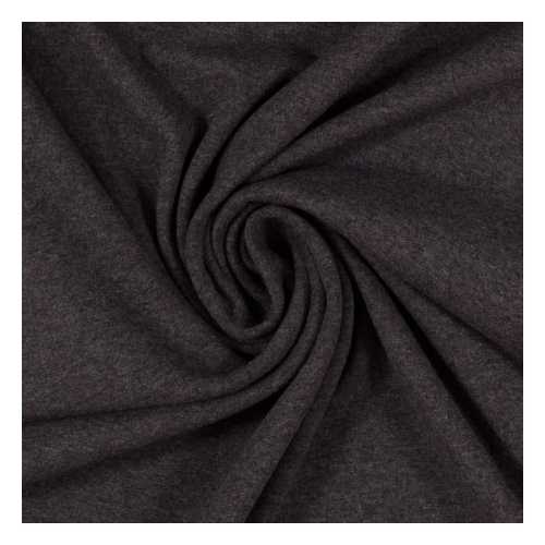 European Ribbing, Oeko-Tex, Melange Charcoal Grey