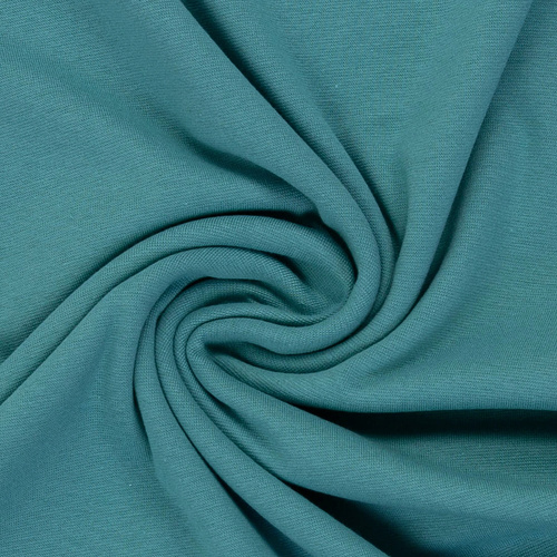 European Cotton Elastane Jersey, Solid, Oeko-Tex, Teal