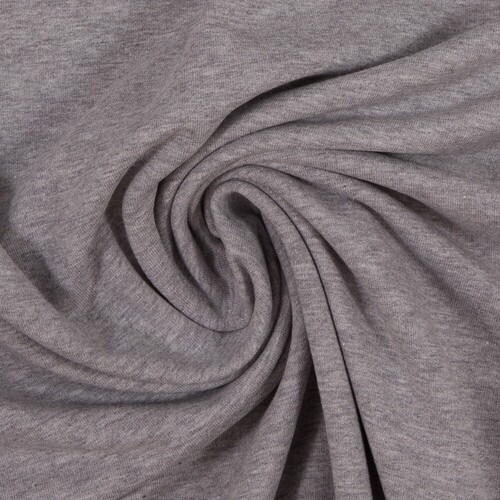 European Ribbing, Oeko-Tex, Melange Light Grey