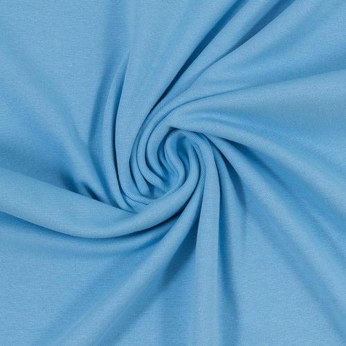 *REMNANT 88cm* European Cotton Elastane Jersey, Solid, Oeko-Tex, Light Blue