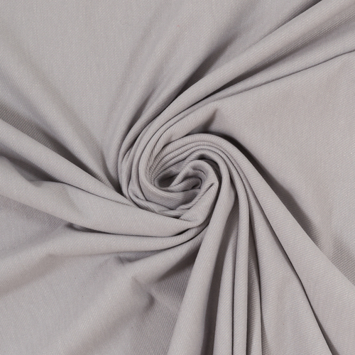 *REMNANT 43cm* European Cotton Elastane Jersey Knit, Oeko-Tex, Denim Look, Grey