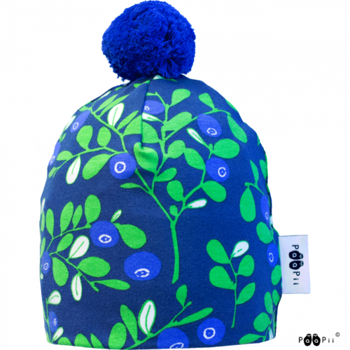 PaaPii Design, Organic Pom Pom Beanie, Varpu Blueberry