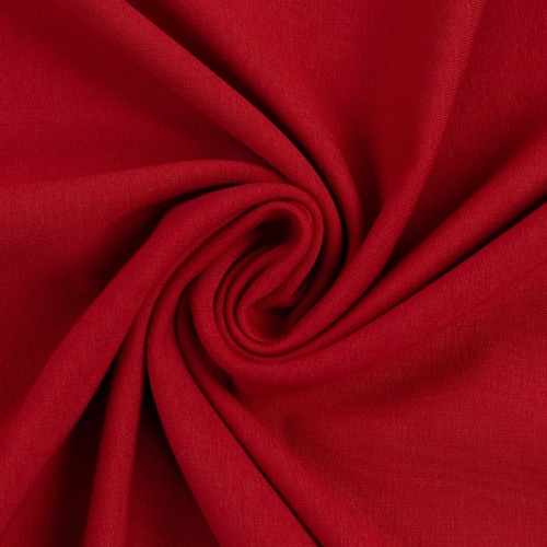 European Cotton Elastane Jersey, Solid, Oeko-Tex, Deep Red 