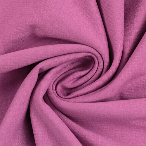 European Cotton Elastane Jersey, Solid, Oeko-Tex, Light Berry