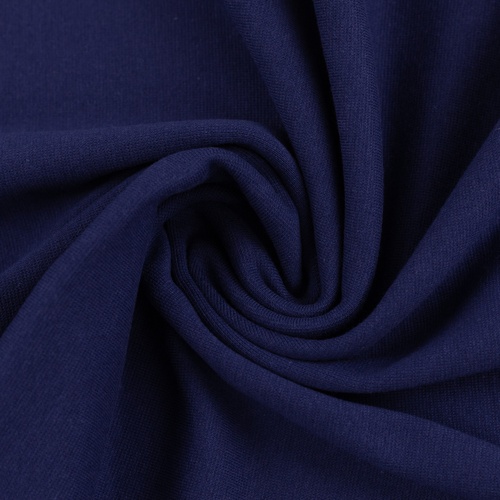 European Cotton Elastane Jersey, Solid, Oeko-Tex, Dark Blue