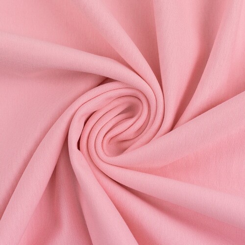 European Cotton Elastane Jersey, Solid, Oeko-Tex, Pink