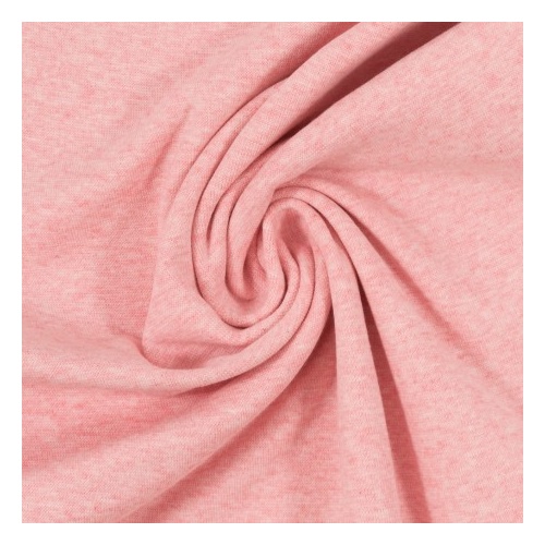 European Cotton Elastane Jersey, Oeko-Tex, Melange Pink