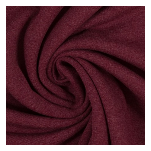 *REMNANT 83cm* European Cotton Elastane Jersey, Oeko-Tex, Melange Burgundy