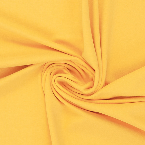 European Cotton Elastane Jersey, Solid, Oeko-Tex, Yellow