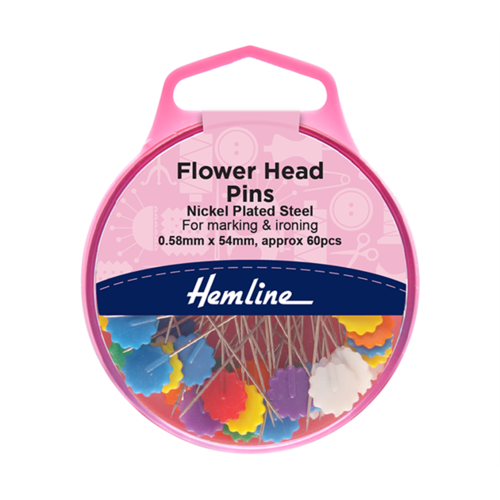 Hemline, Flower Flat Head Pins 54mm long
