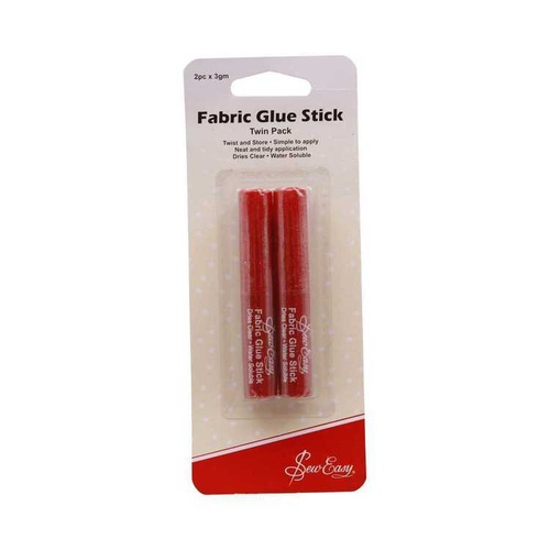 Sew Easy, Fabric Glue Stick Twin Pack, Twist & Store, Dries Clear