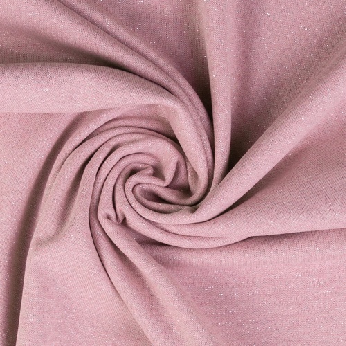 European Glamour Sweat Knit, Light Pink / Sillver Sparkle