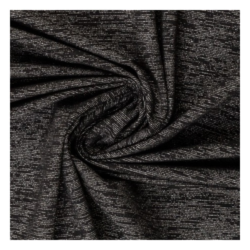 European Glamour Sweat Knit, Black / Sillver Sparkle