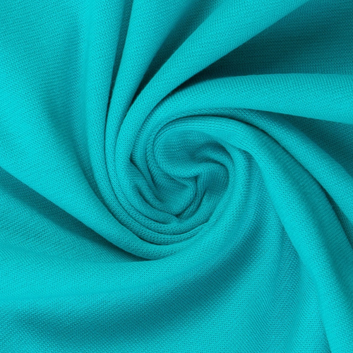 European Cotton Elastane Jersey, Solid, Oeko Tex, Aqua