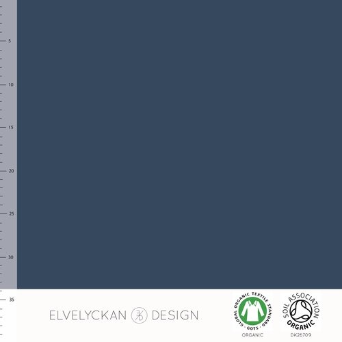 Elvelyckan GOTS Organic Ribbing, Solid Dark Blue 30cm