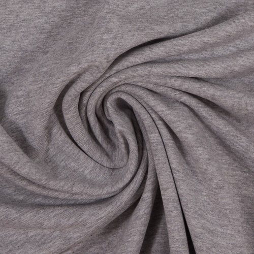 *REMNANT 38cm* European Jogging Sweater Knit, Oeko-Tex, Melange Light Grey