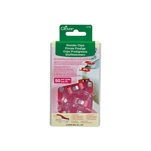 Clover, Wonder Clips Red, 50 pieces in Storage Box