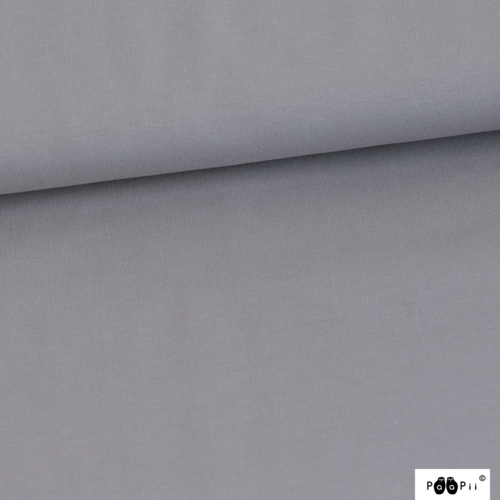 *REMNANT 81cm* PaaPii Design, GOTS Organic Jersey, Solid, Grey 