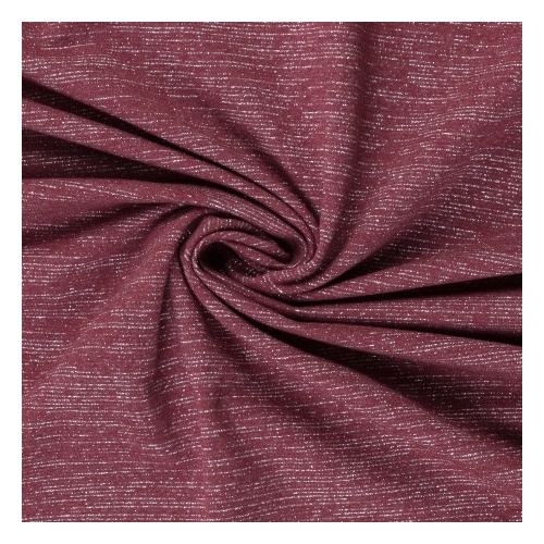 European Glamour Sweat Knit, Burgundy / Sillver Sparkle