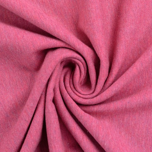 95% Cotton 5% Elastane Melange Ribbing in Dusty Rose 240GSM, OEKO-TEX  100