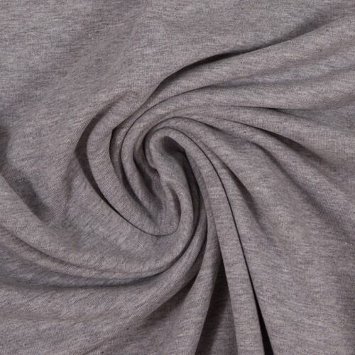 European Knit, Oeko-Tex French Terry, Melange Light Grey