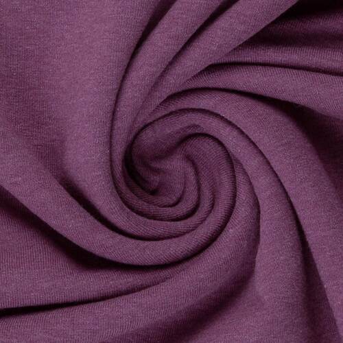 European Cotton Elastane Jersey, Oeko-Tex, Melange Purple