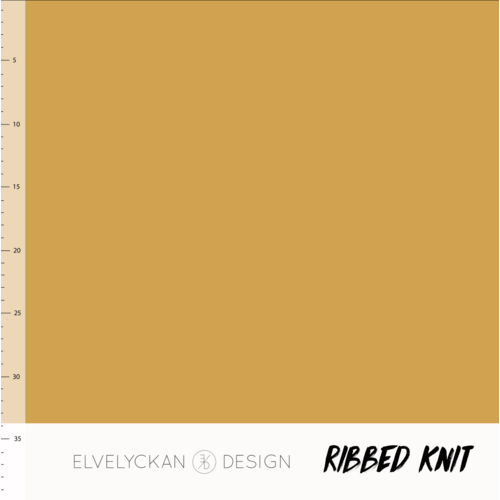 Elvelyckan Design, Oeko-Tex, Ribbed Knit, Gold