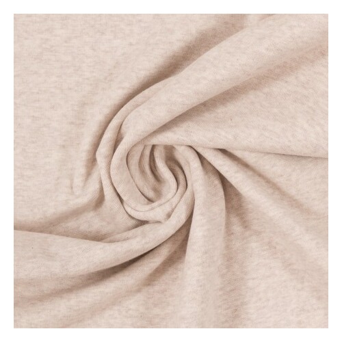 European Cotton Elastane Jersey Melange Oatmeal Wattle Hill Fabrics