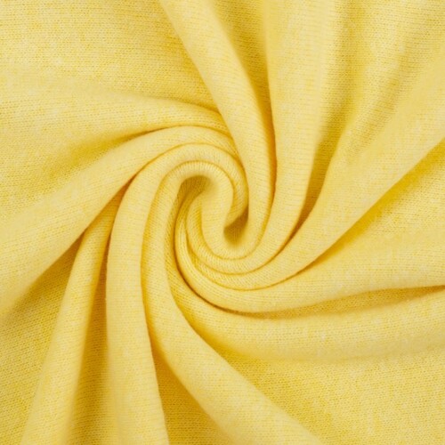 European Knitted Brushed Cotton, Mid Weight, Lemon