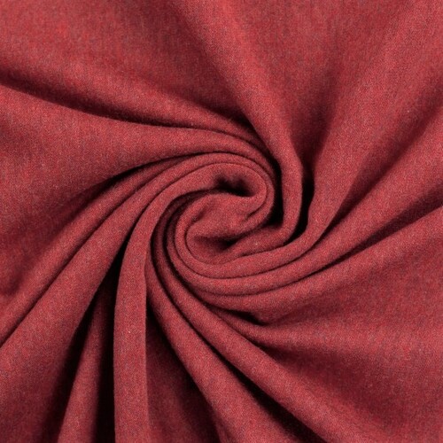 European Cotton Elastane Jersey, Oeko-Tex, Melange Red