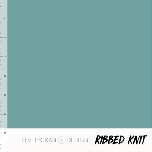 Elvelyckan Design, Oeko-Tex, Ribbed Knit, Aqua