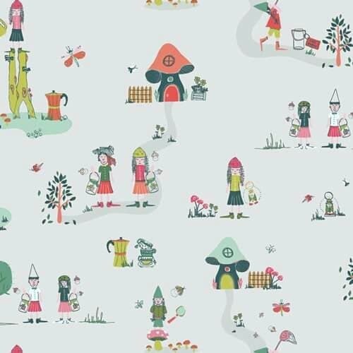 *REMNANT 123cm* Art Gallery Fabrics, Oeko-Tex, Dew & Moss, The Meadow Fellows